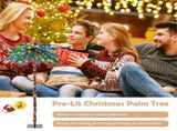6ft Pre-Lit Christmas Palm Tree - 210 4-Color LEDs , 64 PVC Branch Tips 83410262