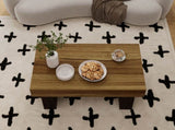 42 Inch Wood Rectangular Coffee Table, All MDF Farmhouse Accent Center Low Cocktail Tea Table with W1120P330143