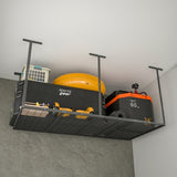 ZNTS 4 ft. x 8 ft. Overhead Garage Storage Rack Heavy Duty Metal Garage Ceiling Storage Racks 94289078