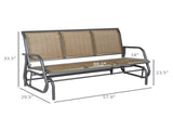 Outdoor courtyard seats for 3 people-Brown 18962470