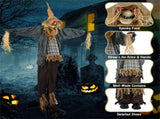 7ft Life-Size Animated Halloween Scarecrow - Sound-Activated 28912663