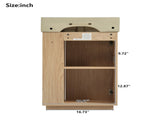 21.6" bathroom vanity with ceramic sink, freestanding modern right door wood grain cabinet with open N729P285503N