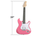 KST Stylish H-S-S Pickup Electric Guitar Kit with 5W AMP Bag Guitar Strap Strings rose red 24387924