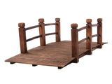 Arch Bridge Small Wooden Bridge Courtyard Outdoor Anticorrosive Wood Landscape Bridge Carbonization 35436544