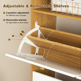 Shoe Storage Cabinet with 4 Flip Drawers , Shoe Rack Organizer Cabinet with wooden handle W409P195086