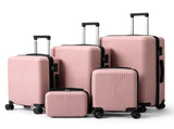 Non-TSA customs lock 5-in-1 PP trolley case, 12in, 16in, 20in, 24in, 28in PP rose color 45111580