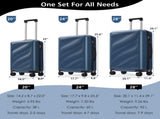 Luggage Set 3 Piece, Lightweight Durable ABS Suitcases with Spinner Wheels and TSA Lock, Carry-on & 99042660