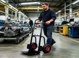Heavy duty manual truck double handles 330 lb steel trolley for moving heavy platform truck 90186658