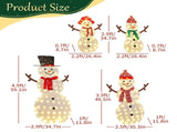 4-Pack 5FT Snowman Family, White 2D with Branch Arms, 250 Warm White Lights, Christmas Light Set 40607208