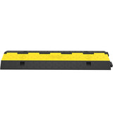 VEVOR Cable Protector Ramp, 4 Packs 2 Channels Speed Bump Hump, Rubber Modular Speed Bump Rated T3342P360020