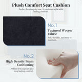 50" Ottoman Bench in Textured Fabric, Rectangular Design with Hinged Lid for Seating, Footrest, and 74862.00DBLUTEX