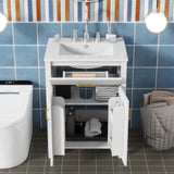 24"Bathroom Vanity Combo with Ceramic sink, Luxurious Space-Saving Vanity - W24"*D18"*H34"inch, 2 WF323088AAK
