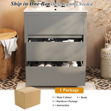 30" Bathroom Vanity Ceramic Sink and 2 Full-Extension Drawers, Freestanding Bathroom Vanity N817P280549G