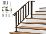 Outdoor 3 Level Iron Handrail Copper 60429140