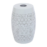Solar Side Table with Built-in Solar Battery,Stunning Flower Pattern at Night,Eco-Friendly and N770P270774W