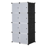 ZNTS 8 Cube Organizer Stackable Plastic Cube Storage Shelves Design Multifunctional Modular Closet 40658987