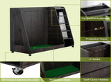 Gray Wooden Golf Bag Storage Rack 33785047