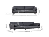 2 Seater Sofa For Primary Living Space , Bed Room, Office, 2 Pillows,Metel Legs W820P224385