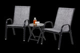 ZNTS 3 Piece Patio set, Outdoor Camping Chairs with Breathable Textilene Fabric, folding with steel W640P270188