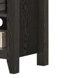 Benito Dark Gray 70"W TV Stand with Open Shelves and Cable Management B061P184948