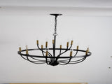 18-Light Chandelier Industrial Iron Candle Chandelier Modern Suspended Farmhouse Pendant Light W5008P479819