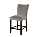 Attractive Set of 2pc Counter Height Chairs Dining Room Furniture Gray Flannelette Seat Nailhead B011P246278