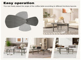 360 degree Rotatable modern Coffee Table for Living Room, solid wood legs with simply assemble W2899P372757