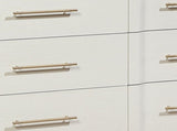 Lexington 9-Drawer Dresser in Beige with Textured Finish and Gold Hardware B009P450611