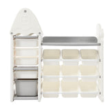Kids Toy Organizer with 14 Bins, Multi-functional Nursery Organizer Kids Furniture Set Toy PP300104AAE