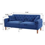 ZNTS 77.95 "Sponge Cushioned Sofa - Blue 14613599