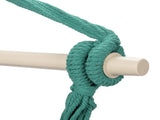 Distinctive Cotton Canvas Hanging Rope Chair with Pillows Green 43150393