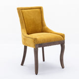 A&A Furniture,Ultra Side Dining Chair,Thickened fabric chairs with neutrally toned solid wood W1143P151495