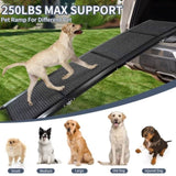Dog Ramp for Car, 63" Long & 17" Wide Folding Portable Pet Stair Ramp with Non-Slip Rug Surface, 48052833