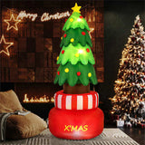 Lighted Blow-Up Xmas Tree - Self-Rotating Design, Waterproof Fade-Resistant, 2 Ground Stakes2 Water 20351489