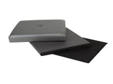 Faux Leather Folding Storage Ottoman Cube in Metallic Pewter 89896162