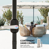 Outdoor Umbrella-Blue White 21885858