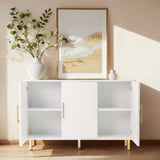 3-Door Large Storage Sideboard with Gold Handles for Kitchen, Dining Room and Living Room.55.12" W W2282P220597