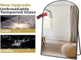 71"x26" Arched Full Length Mirror Freestading Full Body Floor Mirror, Black 69407674