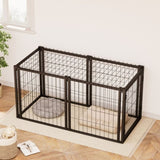 ZNTS Dog Crate 47.2" Dog Kennel for Small Medium Dogs, Puppy Dog Playpen with Top, Pet Cage, Indoor, W1162P245311