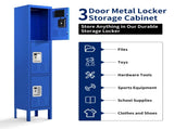 66"H Metal Lockers for Employees with 3 Door Storage Locker for Employees Gym School Home Office T2398P342713