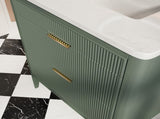 Fully Assembled 30'' Green Freestanding Single Sink Bathroom Vanity with Solid Wood Construction and W1826P308974