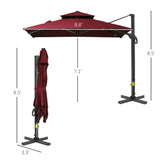 ZNTS Outdoor beach umbrella/Sun Umbrella （Prohibited by WalMart） 97897535