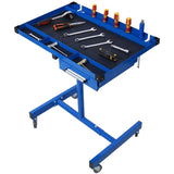 Adjustable Tear Down Work Table with Drawer for Garages, Repair Shops, and DIY, Portable, 2.5" W465P190257