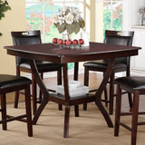Dining Table Counter Height Dining Table 1pc Table w Shelve Solidwood Espresso Finish Dining Room B011P207141
