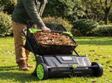 Hand Push Lawn Sweeper, 21 Inch Leaf & Grass Collector 2.8 cu. ft Hopper Bag Capacity. with W465P498188