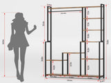 Large Stand Indoor with Grow Light, 71 Inches Tall Shelf, 8 Tiered Heavy-Duty Metal W3101P314627