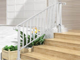 Outdoor 4 Level Iron Handrail Matte White 82162439