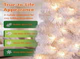 White Small Pre Lit 4 Foot Christmas Tree with 50 Warm White LED, Flame Retardant PVC Foliage, 26818683