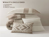 5-Piece Full/Queen Comforter 5pcs Set,Taupe B035P408734
