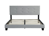 Full Size Upholstered Platform Bed Frame with pull point Tufted Headboard, Strong Wood Slat Support, W31136118